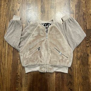 Fate Mocha Faux Fur Bomber Jacket